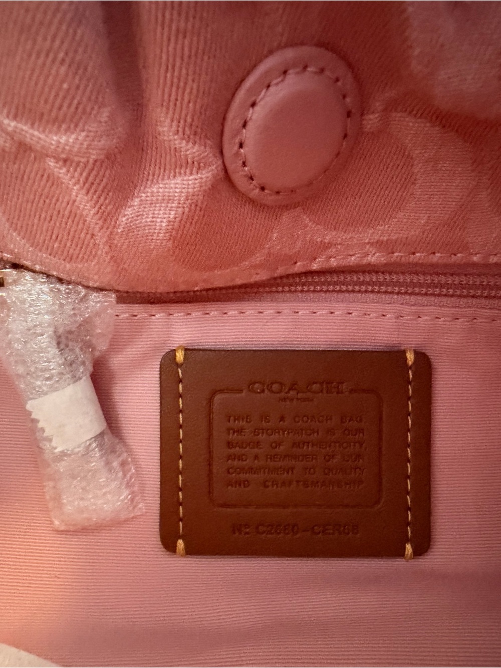 Coach Faye Shoulder Bag In Signature Pink Denim - Picture 11 of 11